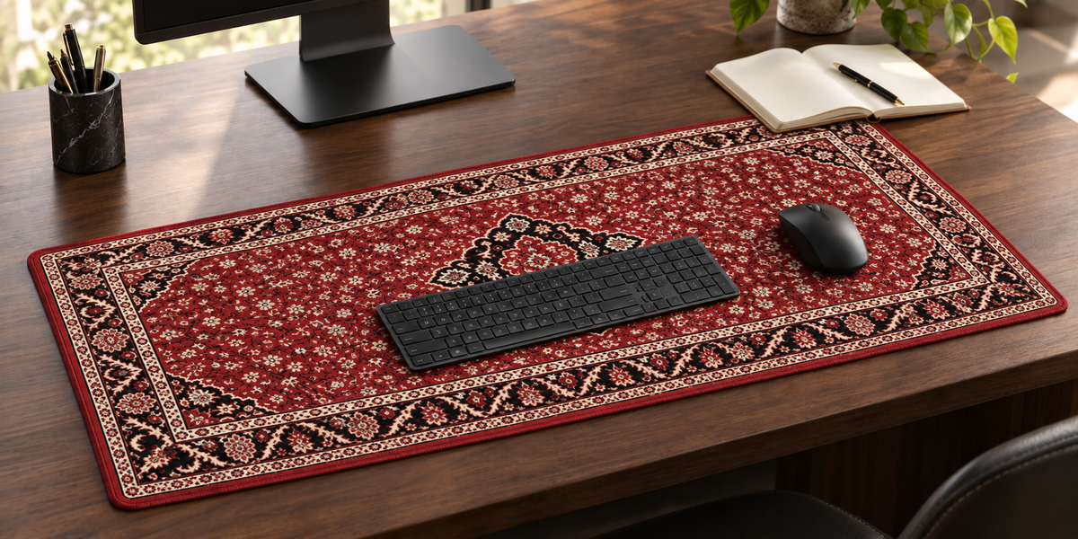 Load video: RawdahDesk desk mat on a desk