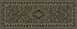 RawdahDesk Masjid an-Nabawi Rawdah XXL Mousepad, Black and Olive, Current Design